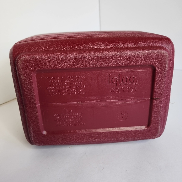Vintage Igloo MiniMate Cooler Mini Mate Lunch Box Purple Teal Push Button Lid - Picture 7 of 11